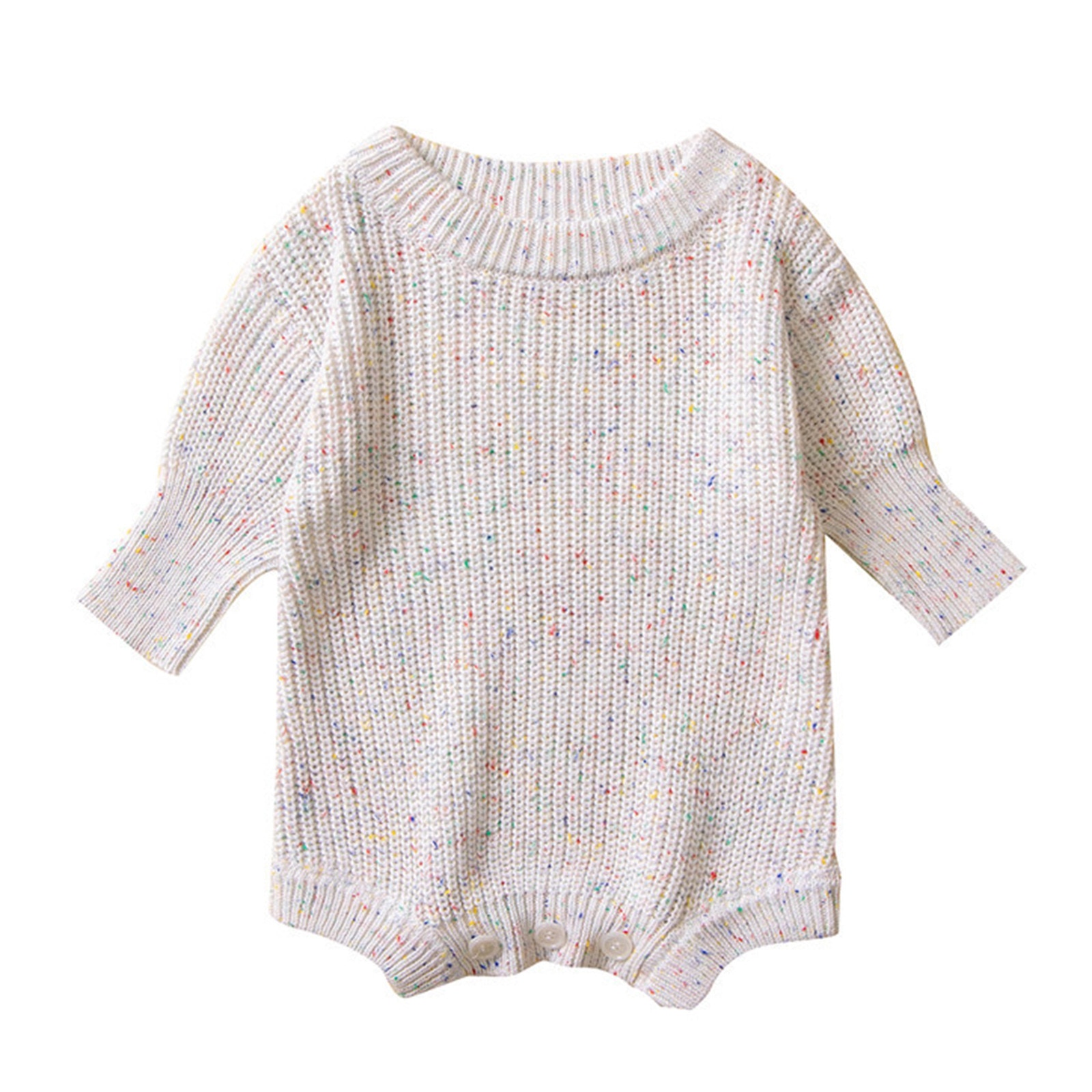 Toddler Infant Girls Long Sleeve Colourful Kintted Sweater Romper Bodysuit For Baby Preemie Clothes Clothes Baby Girl Bodysuit